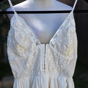 Joyfolie Dreamy Ivory Lace Corset Style Dress Size Small NWT